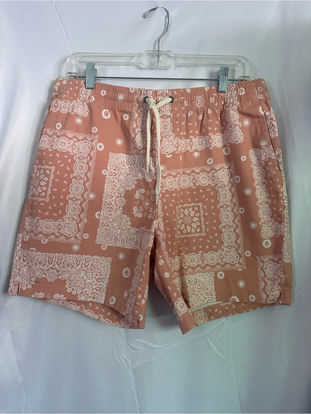 Pacsun Coral Patchwork Twill Volley Shorts - Picture 1 of 5